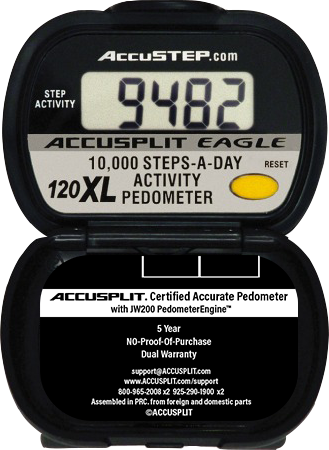 ACCUSPLIT AE120XL Certified Accurate Pedometer counts 10000 Steps