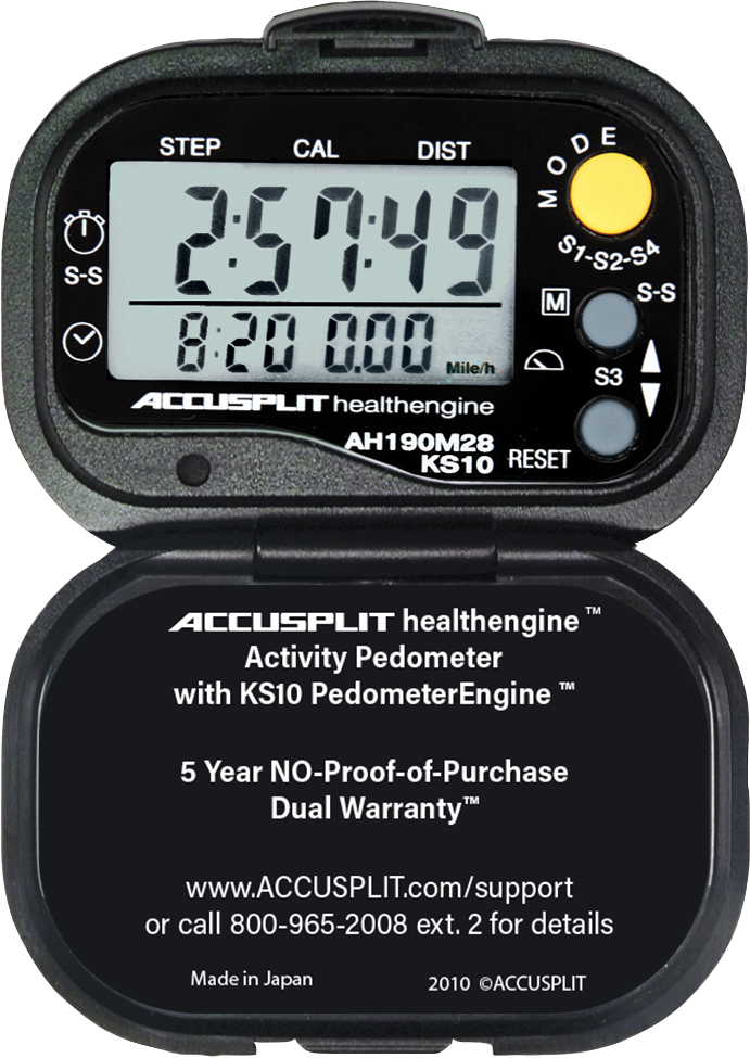 ACCUSPLIT AH190M28 Certified Accurate Pedometer