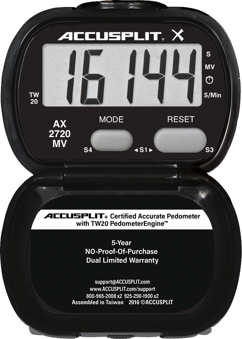 ACCUSPLIT AX2720MV Acelerometer Pedometer with Moderate to Vigorous bouts of activity